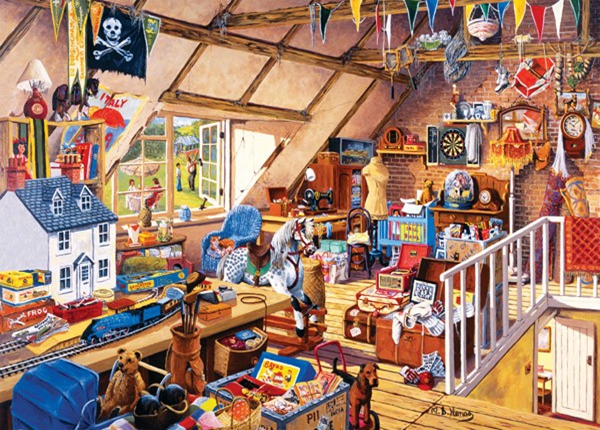 Embroidery X Stitch - Scenic Chalet, attic,villag Arts Needlework 14CT