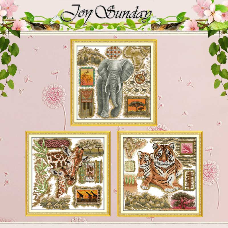 Embroidery X Stitch - African Animals CountedCross Stitch Set 11CT
