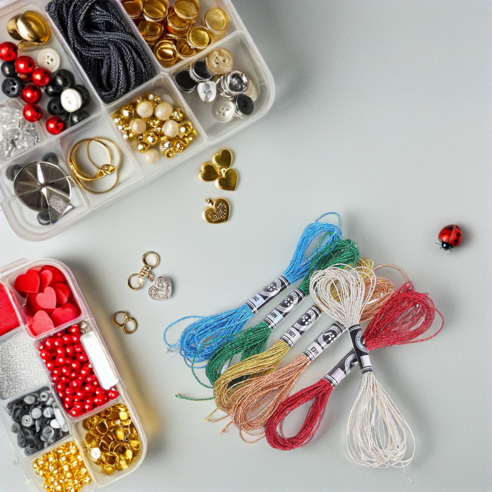 Embroidery Diy - 6Pcs Luxurious Metallic Embroidery Thread Vibrant