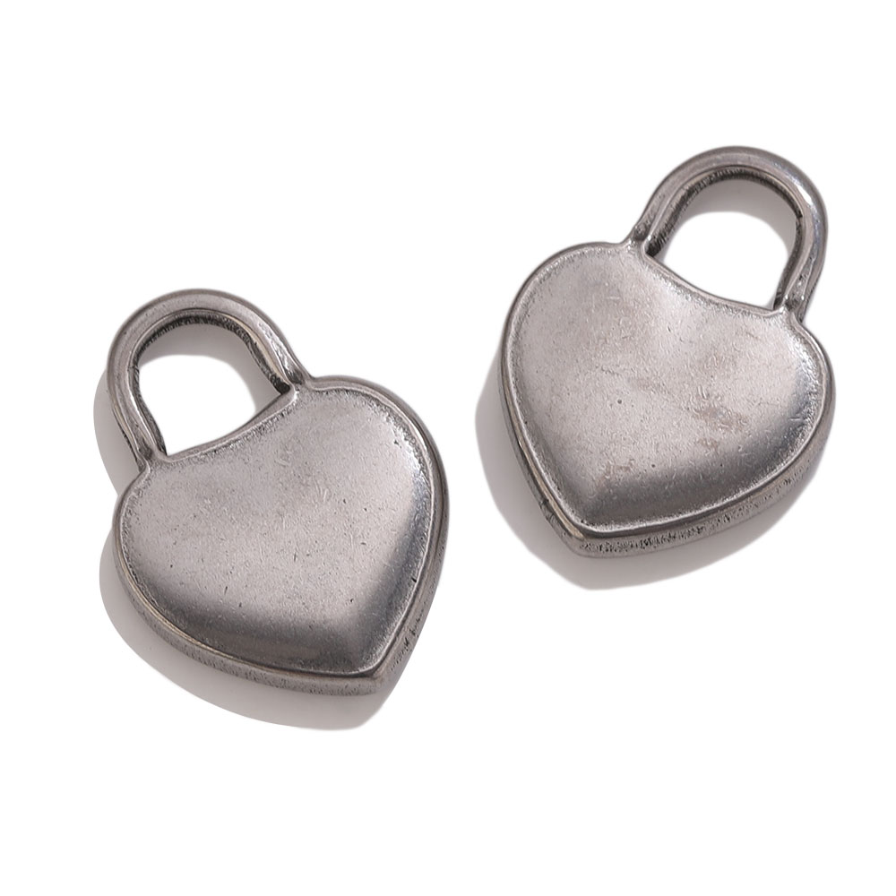 Embroidery Diy - 5/10pcs Stainless Steel Charms 304L Heart