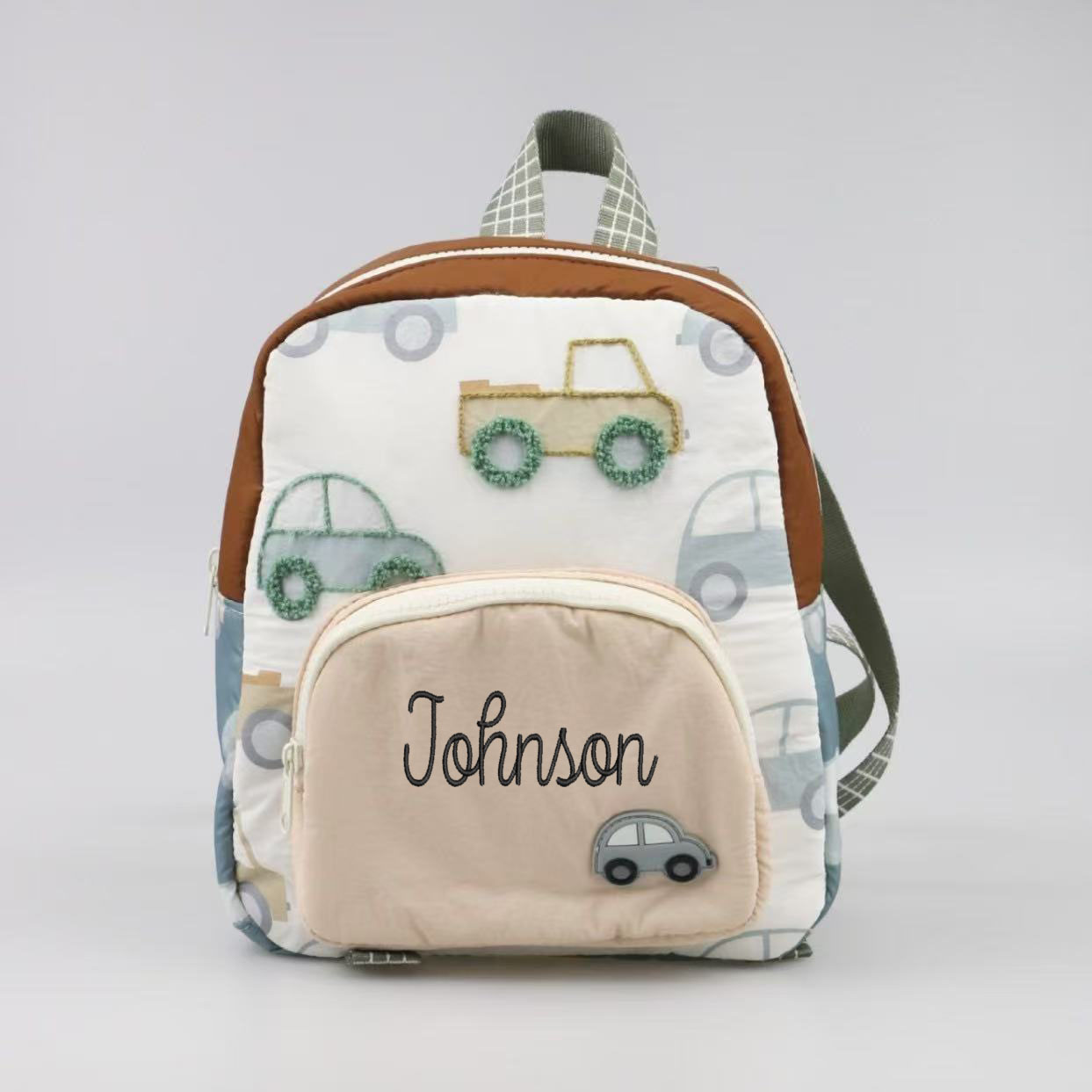 Embroidery Name - Car Embroidery Bag, Children's Backpack, Personalized