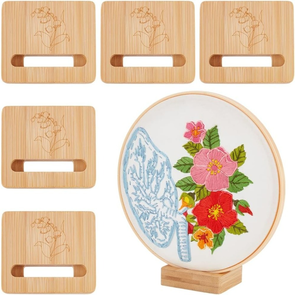 Embroidery Motif - 6Pcs Embroidery Hoop Rectangle Display Stand