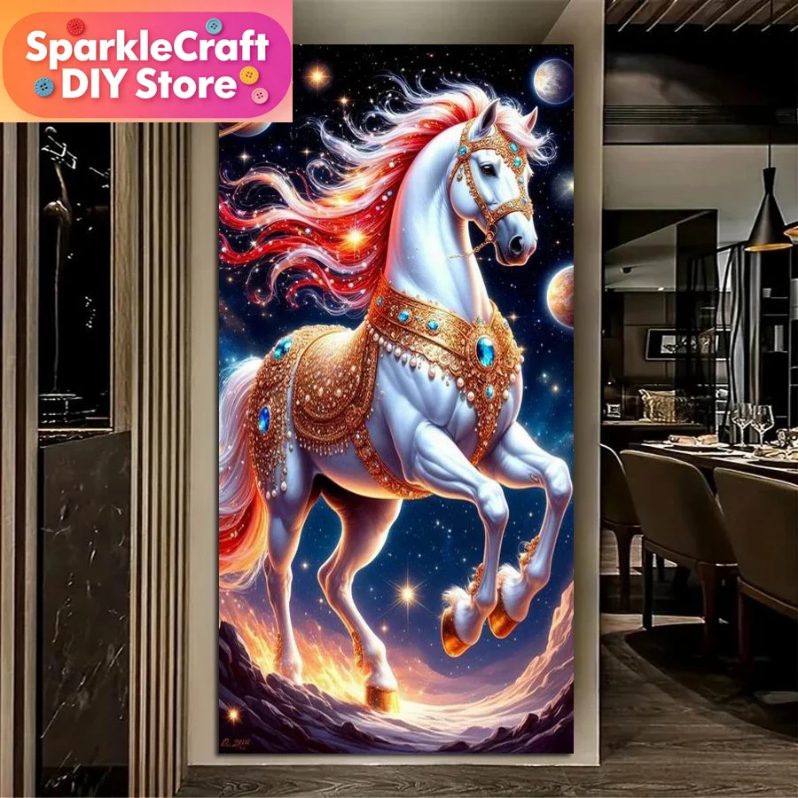 Embroidery Unicorn - 1pc frameless Horse and Unicorn Picture