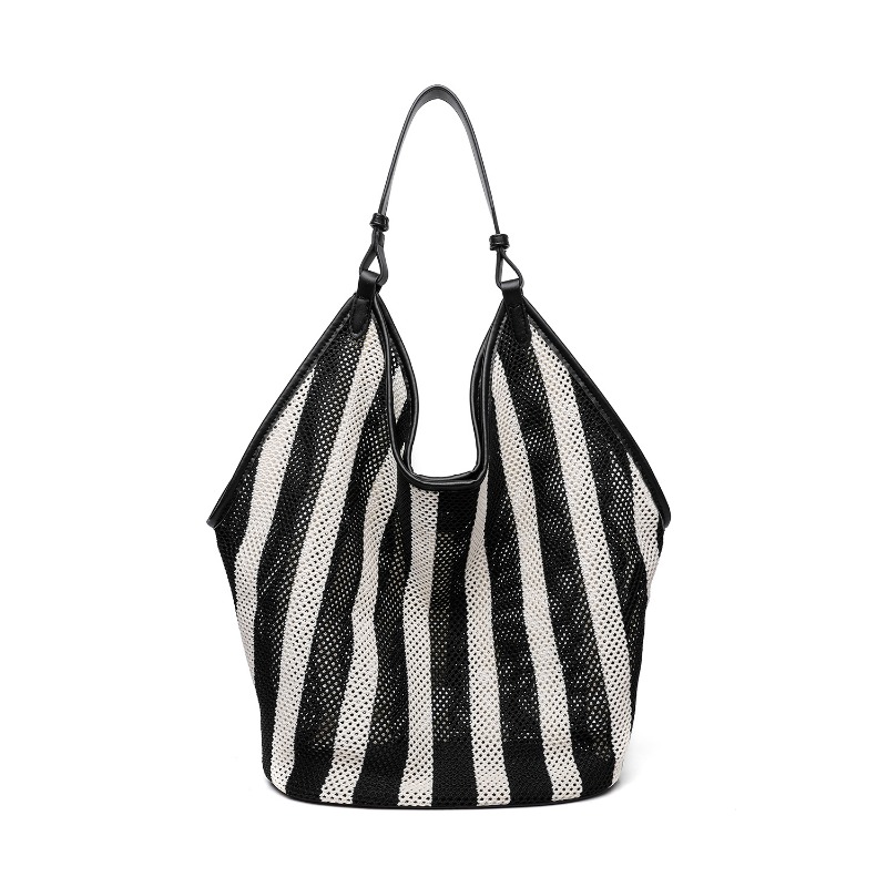 Striped Woven Large Capacity T - огляд і ціна Embroidery Motif