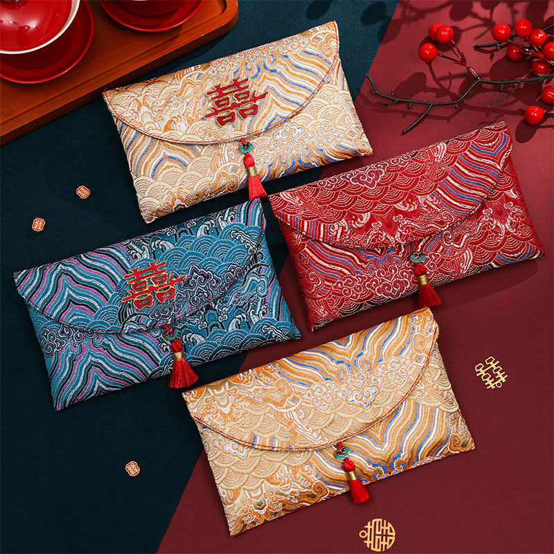 2 Pcs Brocade Embroidery Fabri - огляд і ціна Embroidery Red