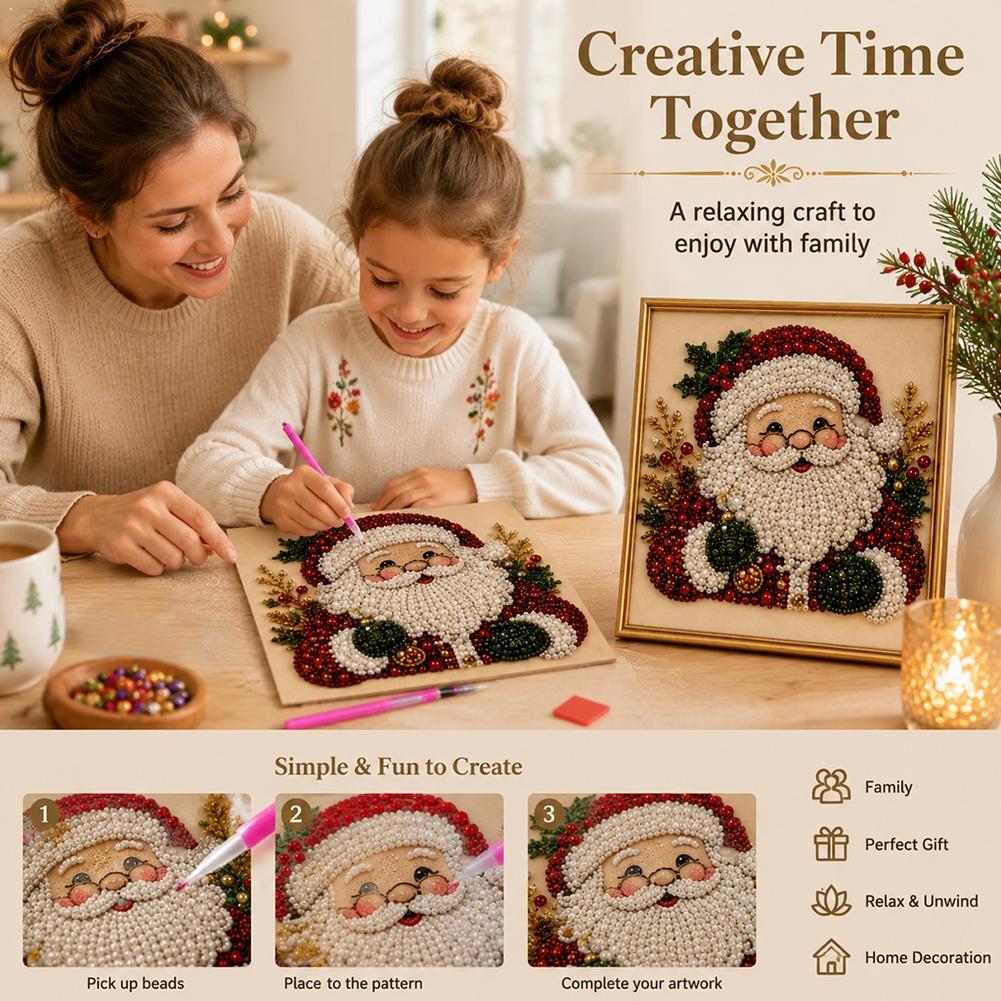 Christmas Santa Claus Pearl Ar - огляд і ціна Embroidery Xmas