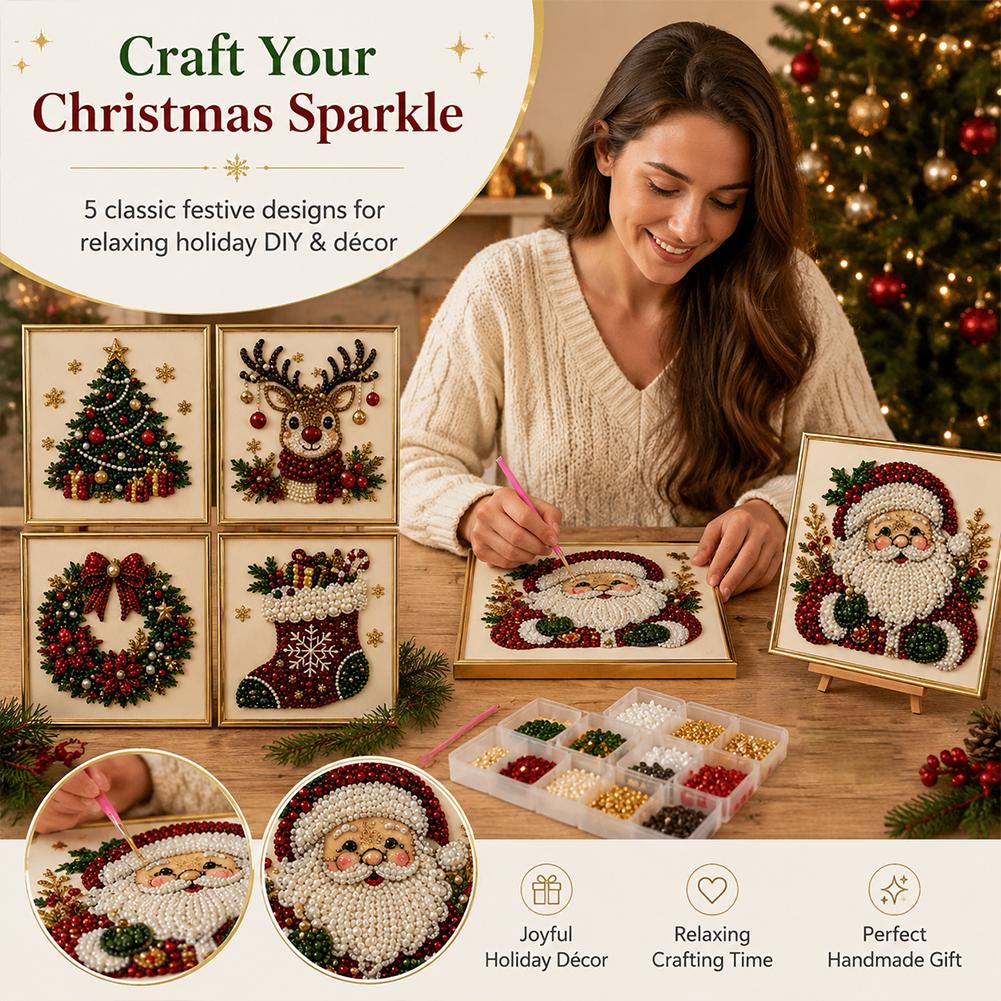 Christmas Santa Claus Pearl Ar - огляд і ціна Embroidery Xmas