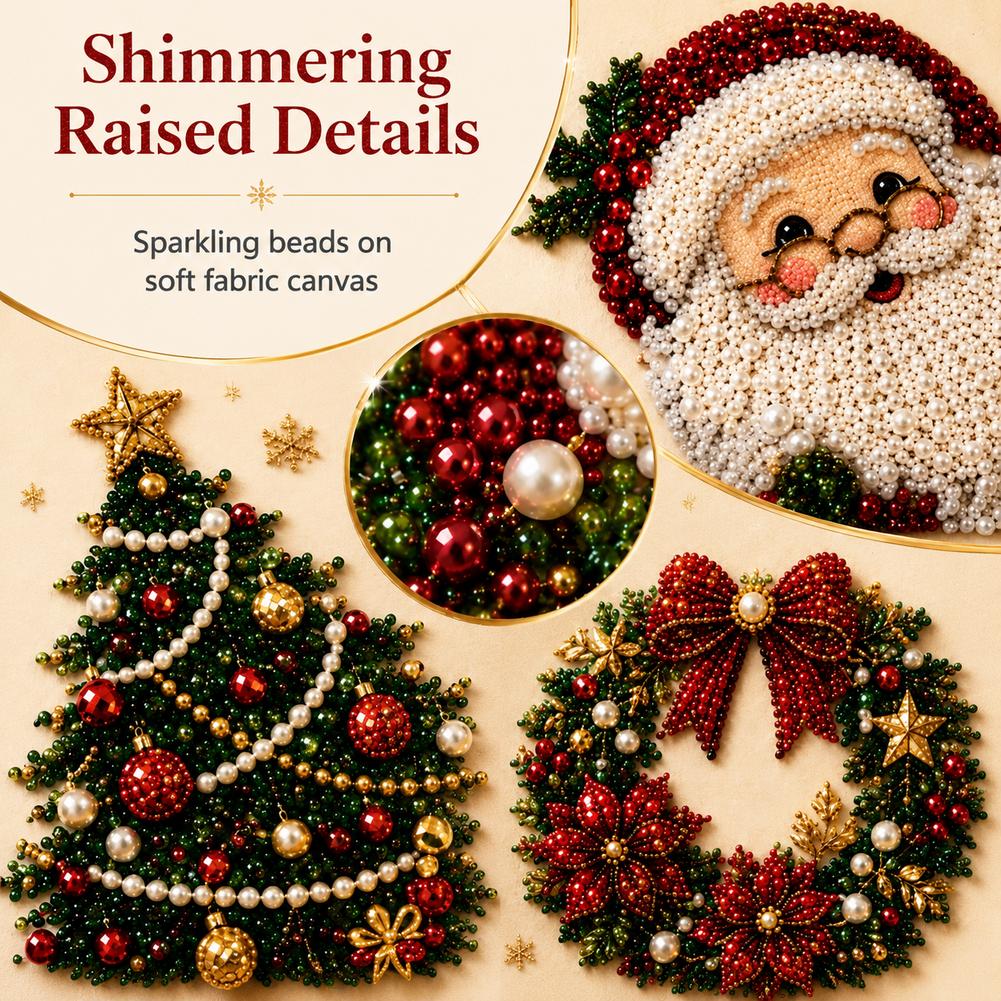 Christmas Santa Claus Pearl Ar - огляд і ціна Embroidery Xmas