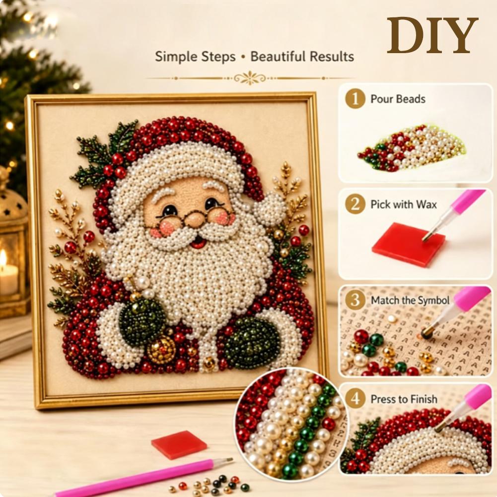 Christmas Santa Claus Pearl Ar - огляд і ціна Embroidery Xmas