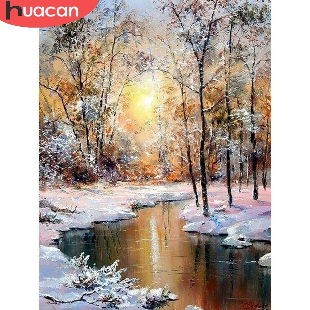 HUACAN Diamond Painting Winter - огляд і ціна Embroidery Xmas