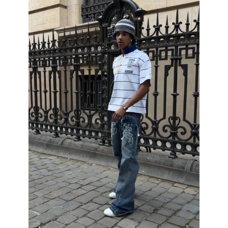 Retro Y2K 2 Pcs Set Street Sty - огляд і ціна Embroidery Knit