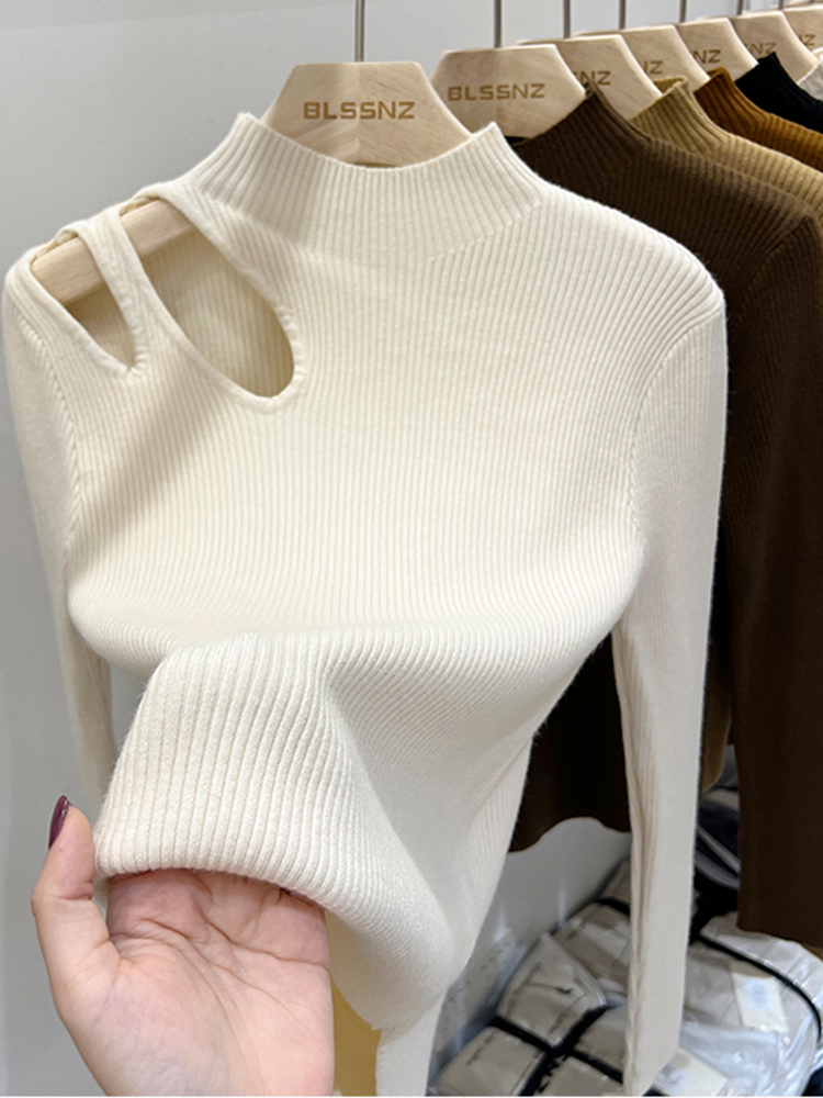 2026 Hollow-out Turtleneck Kni - огляд і ціна Embroidery Thread Yarn