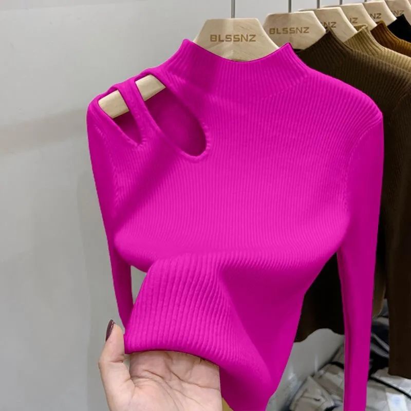 2026 Hollow-out Turtleneck Kni - огляд і ціна Embroidery Thread Yarn