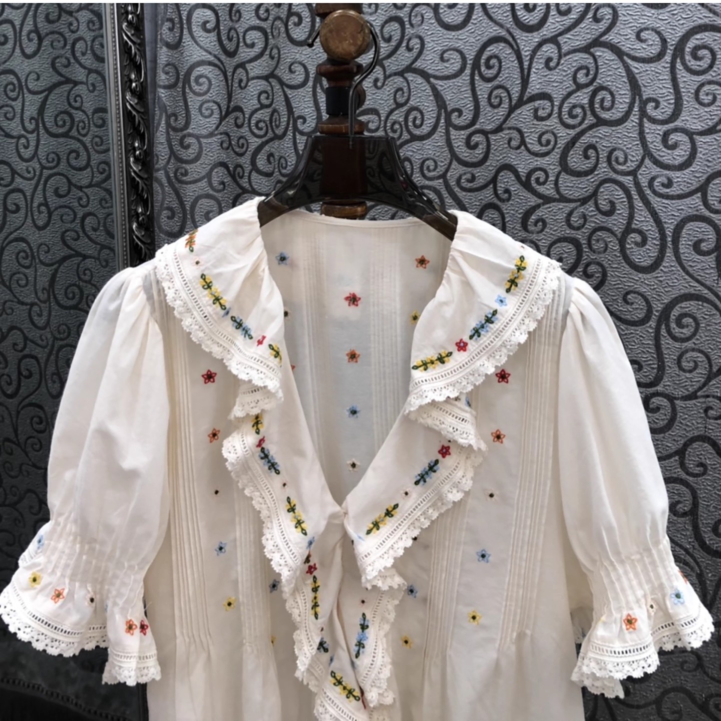 100%Cotton Shirts 2025 Autumn  - огляд і ціна Embroidery Blouse