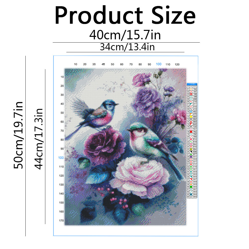 11CT Cross Stitch Rose Flower  - огляд і ціна Embroidery Guide Paper