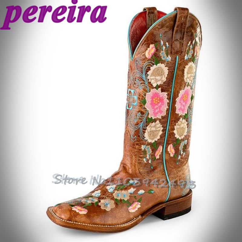 Embroidered Flower Boots Rose  - огляд і ціна Embroidery Flower