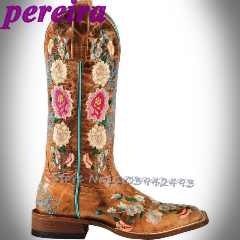 Embroidered Flower Boots Rose  - огляд і ціна Embroidery Flower