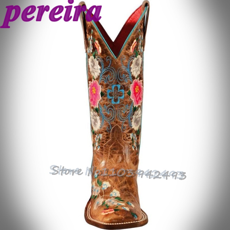 Embroidered Flower Boots Rose  - огляд і ціна Embroidery Flower