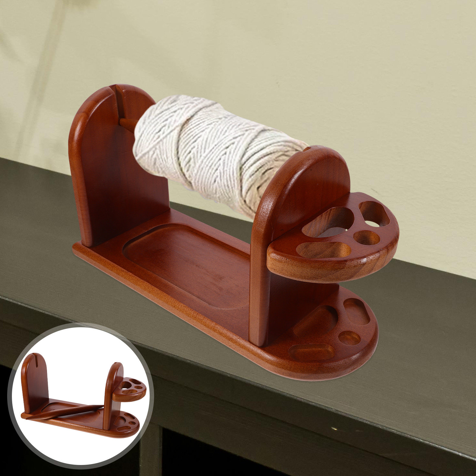 Sturdy Wooden Yarn Holder for  - огляд і ціна Embroidery Thread Yarn