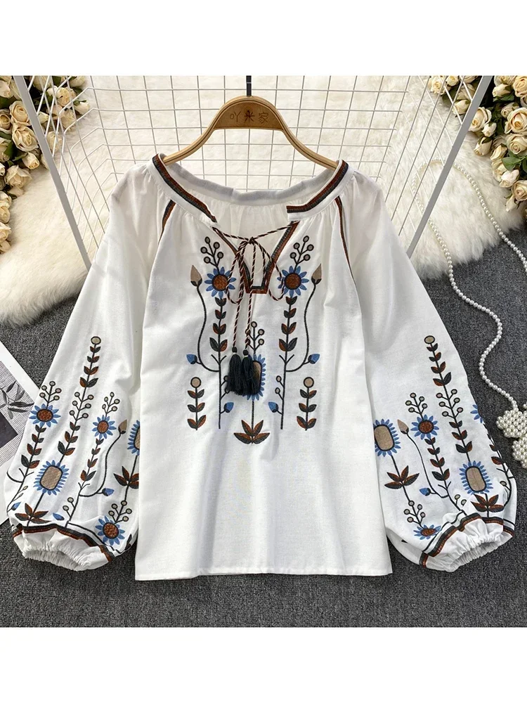 Women Spring Blouse Ethnic Sty - огляд і ціна Embroidery Blouse