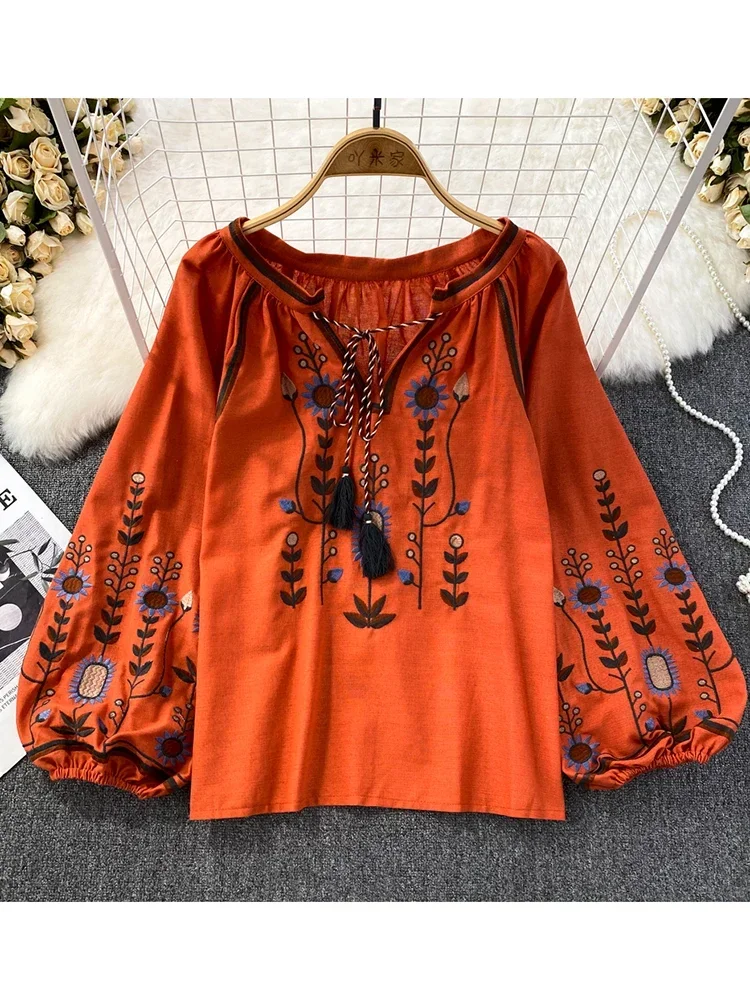 Women Spring Blouse Ethnic Sty - огляд і ціна Embroidery Blouse