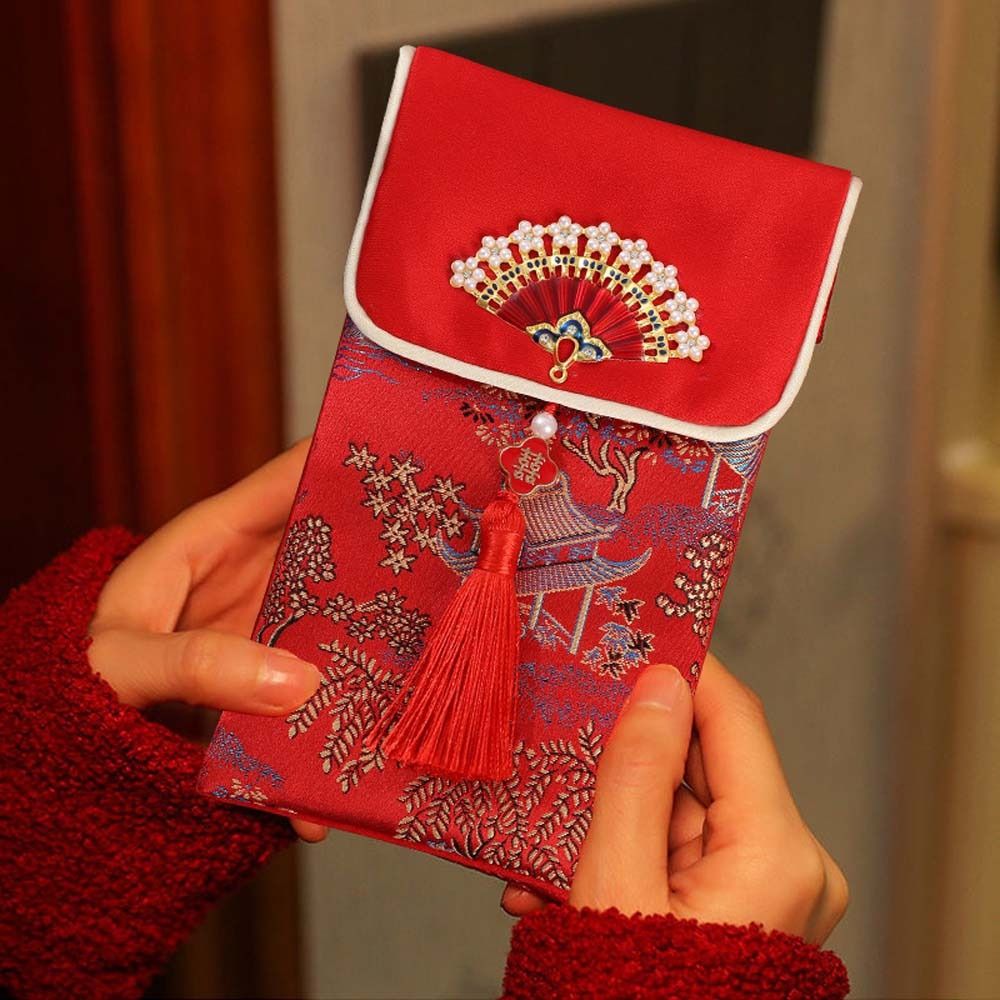 New Year Blessing Words Brocad - огляд і ціна Embroidery Red