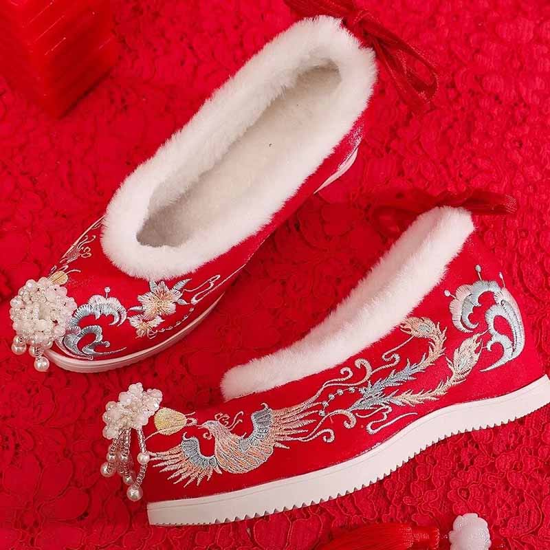 Winter Hanfu Shoes Women Chine - огляд і ціна Embroidery Red