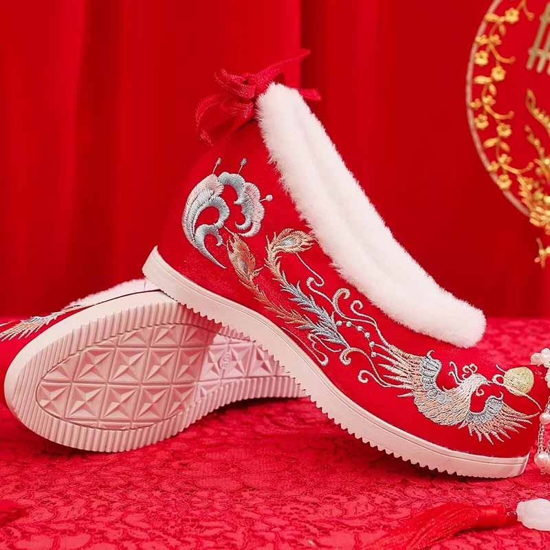 Winter Hanfu Shoes Women Chine - огляд і ціна Embroidery Red