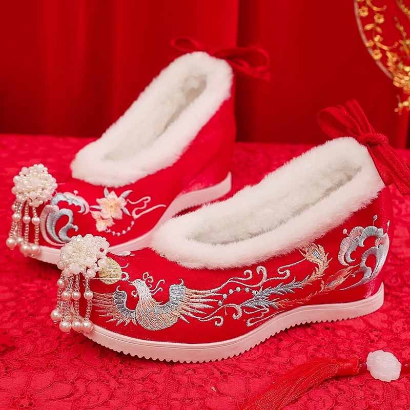 Winter Hanfu Shoes Women Chine - огляд і ціна Embroidery Red