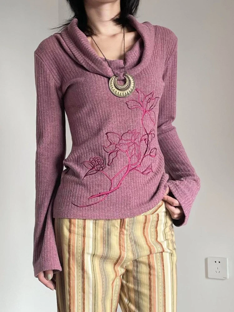 Purple Floral Embroidered Wome - огляд і ціна Embroidery Thread Yarn