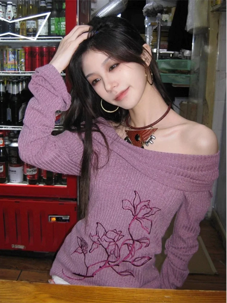 Purple Floral Embroidered Wome - огляд і ціна Embroidery Thread Yarn