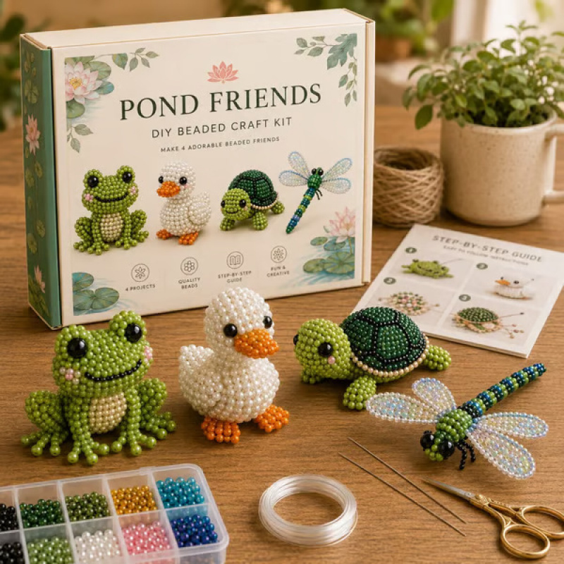 3D Beaded Animal Craft Kit DIY - огляд і ціна Embroidery Motif