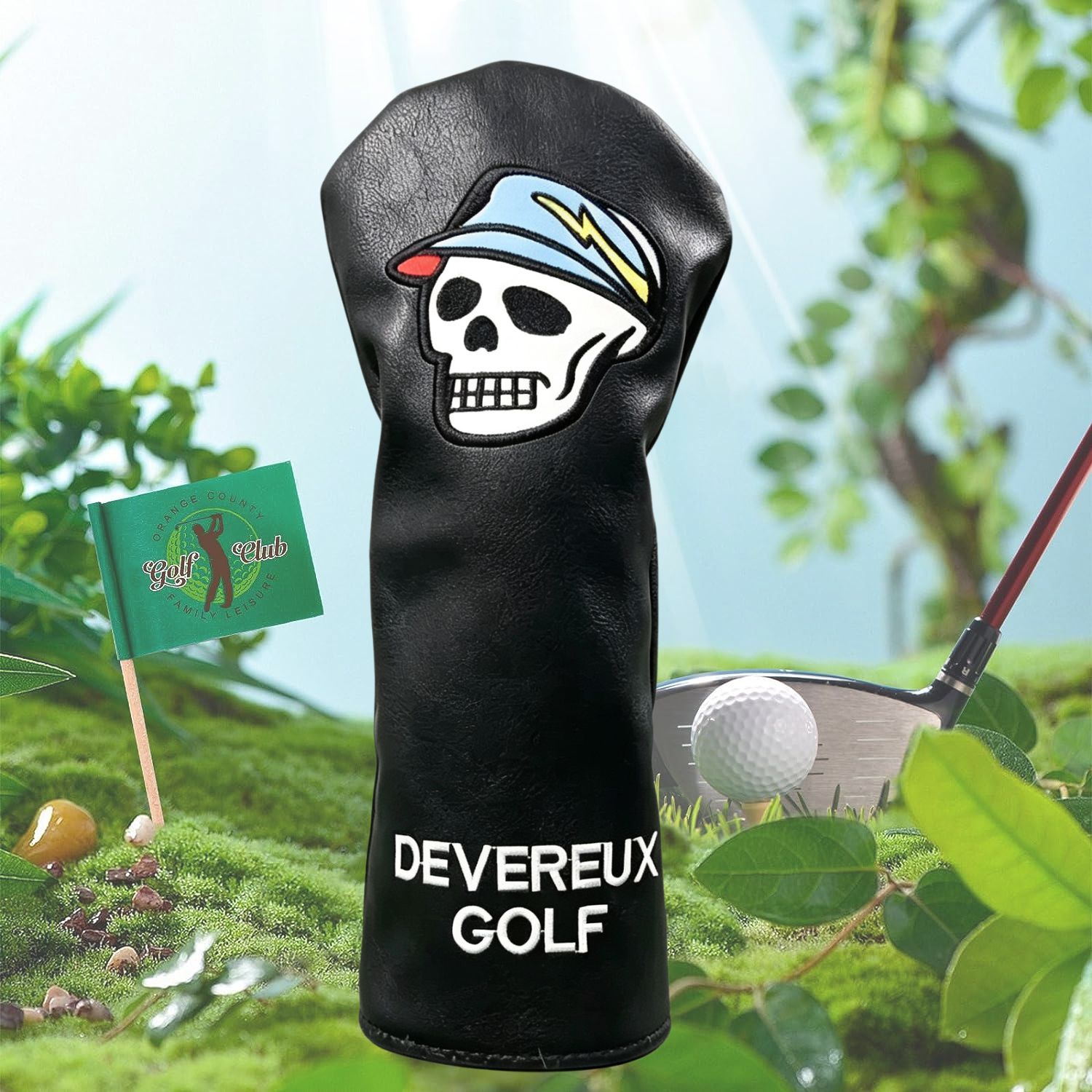 Skull Design Golf Club Driver  - огляд і ціна Embroidery Motif