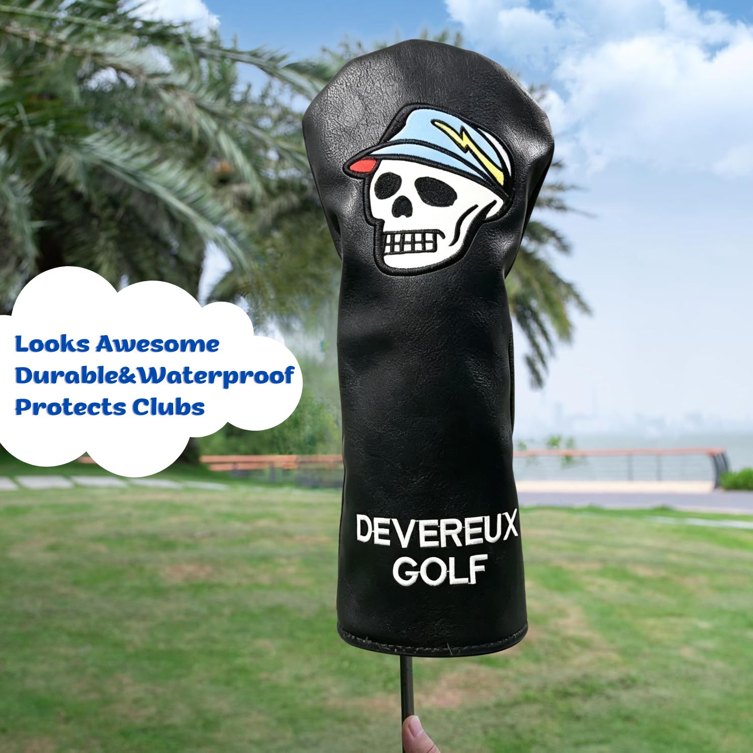 Skull Design Golf Club Driver  - огляд і ціна Embroidery Motif