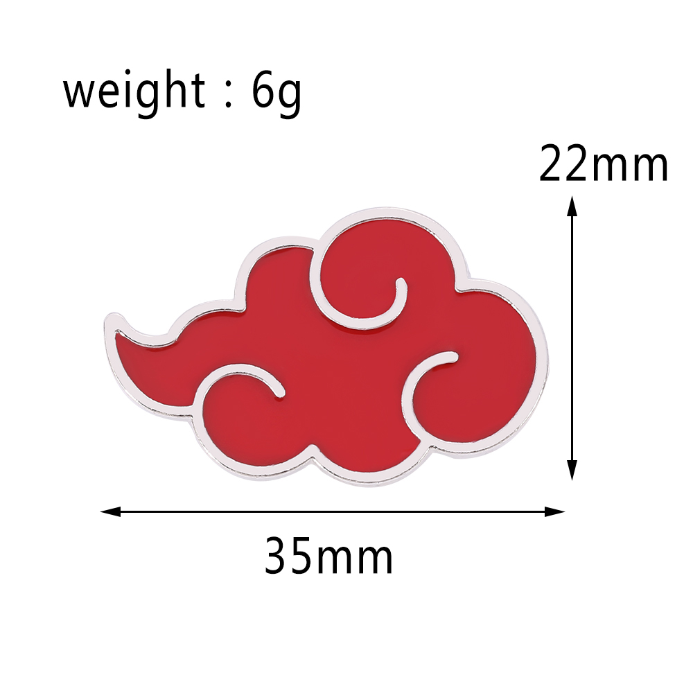 Naruto Akatsuki Brooch Pin Kon - огляд і ціна Embroidery Red