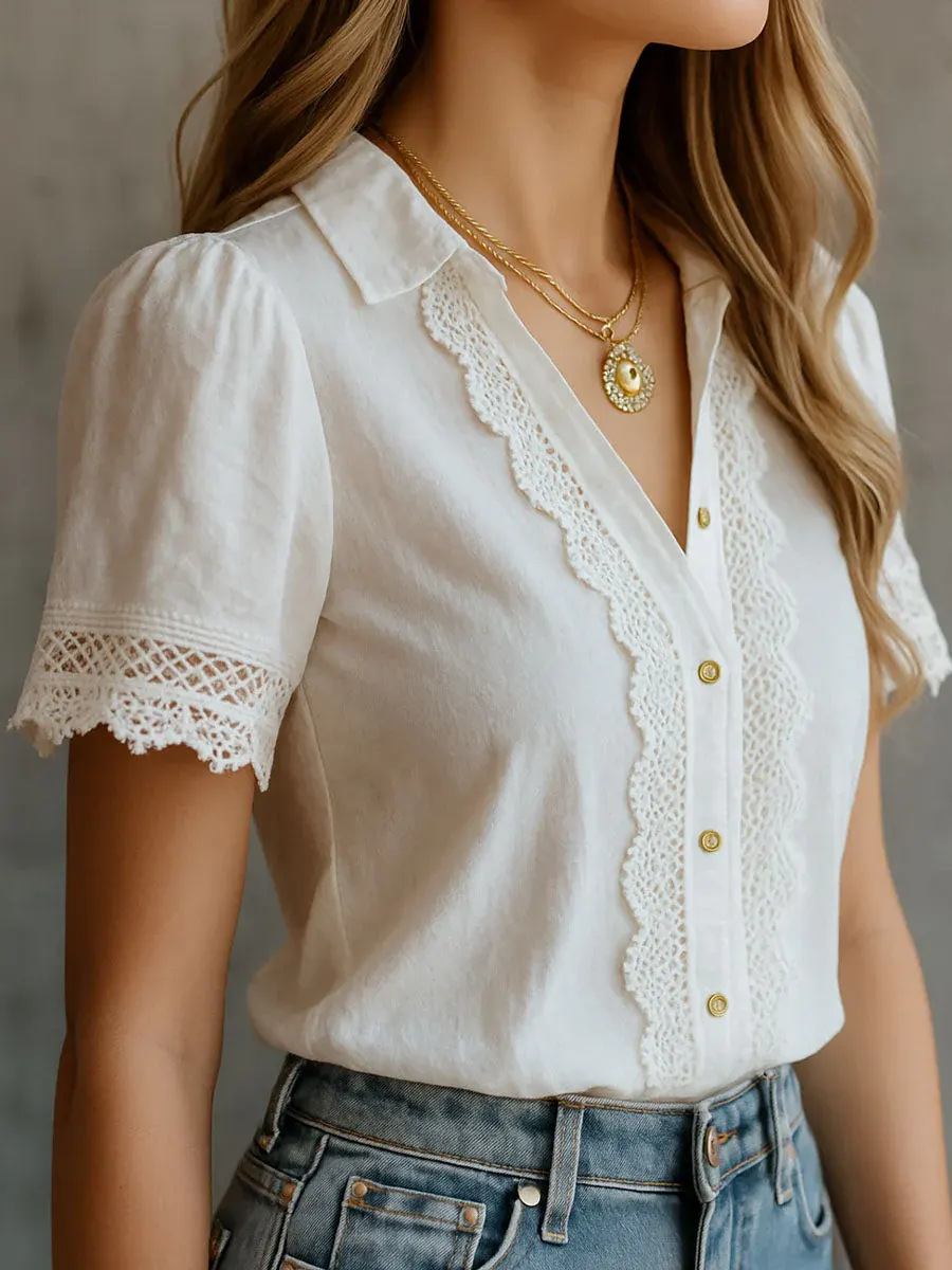 Elegant Women's Shirts Casual  - огляд і ціна Embroidery Blouse