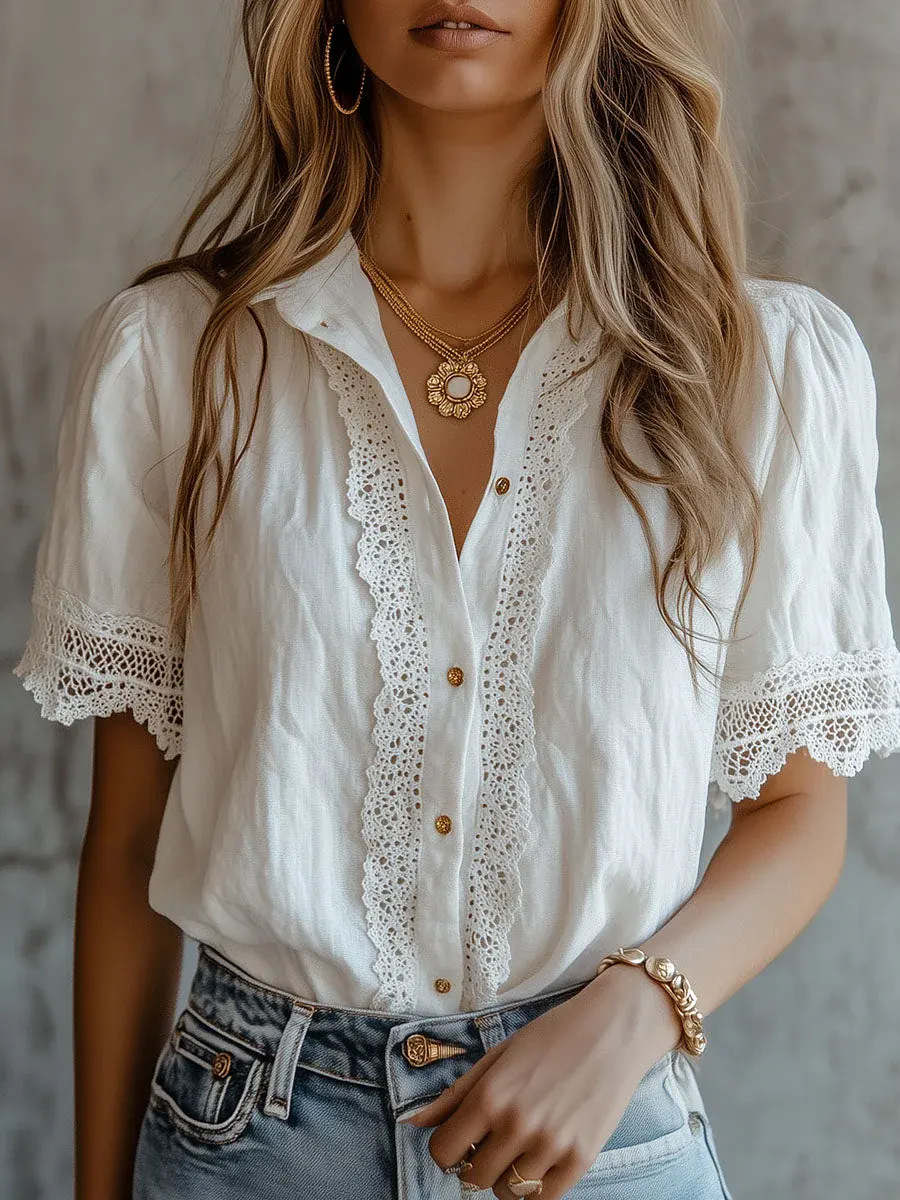 Elegant Women's Shirts Casual  - огляд і ціна Embroidery Blouse