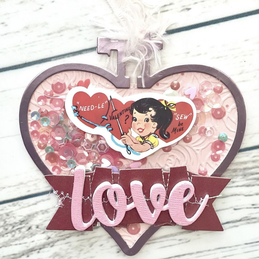 KSCRAFT Heart Embroidery Hoop  - огляд і ціна Embroidery Motif