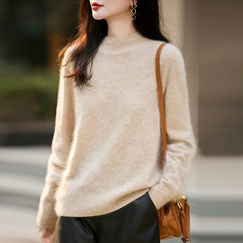 100% Wool Women's Fluffy High  - огляд і ціна Embroidery Knit