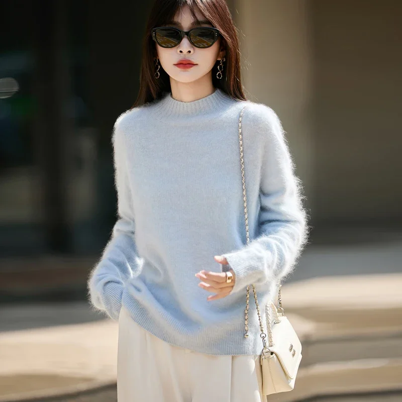 100% Wool Women's Fluffy High  - огляд і ціна Embroidery Knit