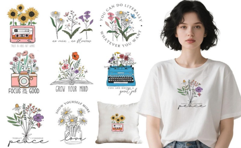 Cartoon Floral Flower Iron On  - огляд і ціна Embroidery Flower