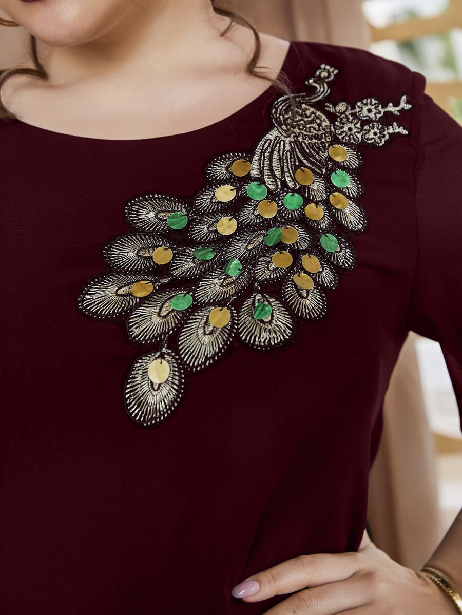 Plus Size Women's Embroidered  - огляд і ціна Embroidery Blouse