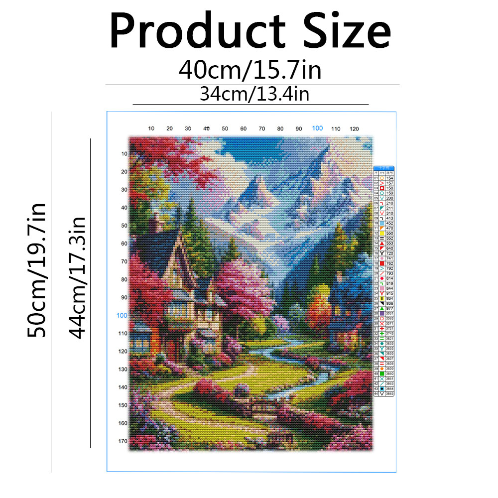 Embroidery Kit House Landscape - огляд і ціна Embroidery Guide Paper