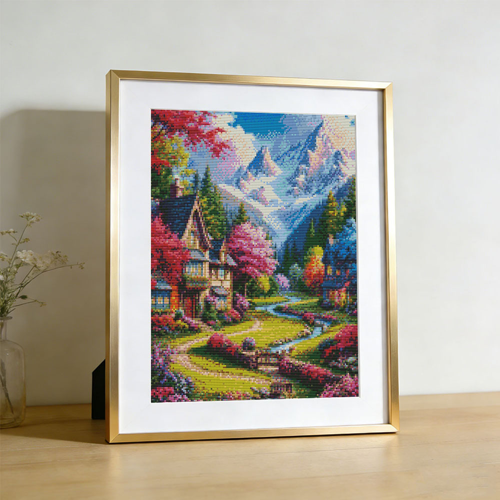 Embroidery Kit House Landscape - огляд і ціна Embroidery Guide Paper
