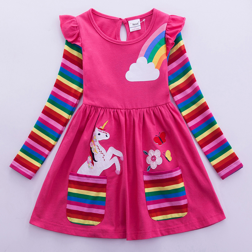 Girls' Long Sleeve Unicorn Dre - огляд і ціна Embroidery Unicorn