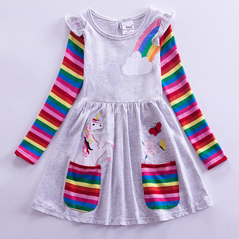 Girls' Long Sleeve Unicorn Dre - огляд і ціна Embroidery Unicorn