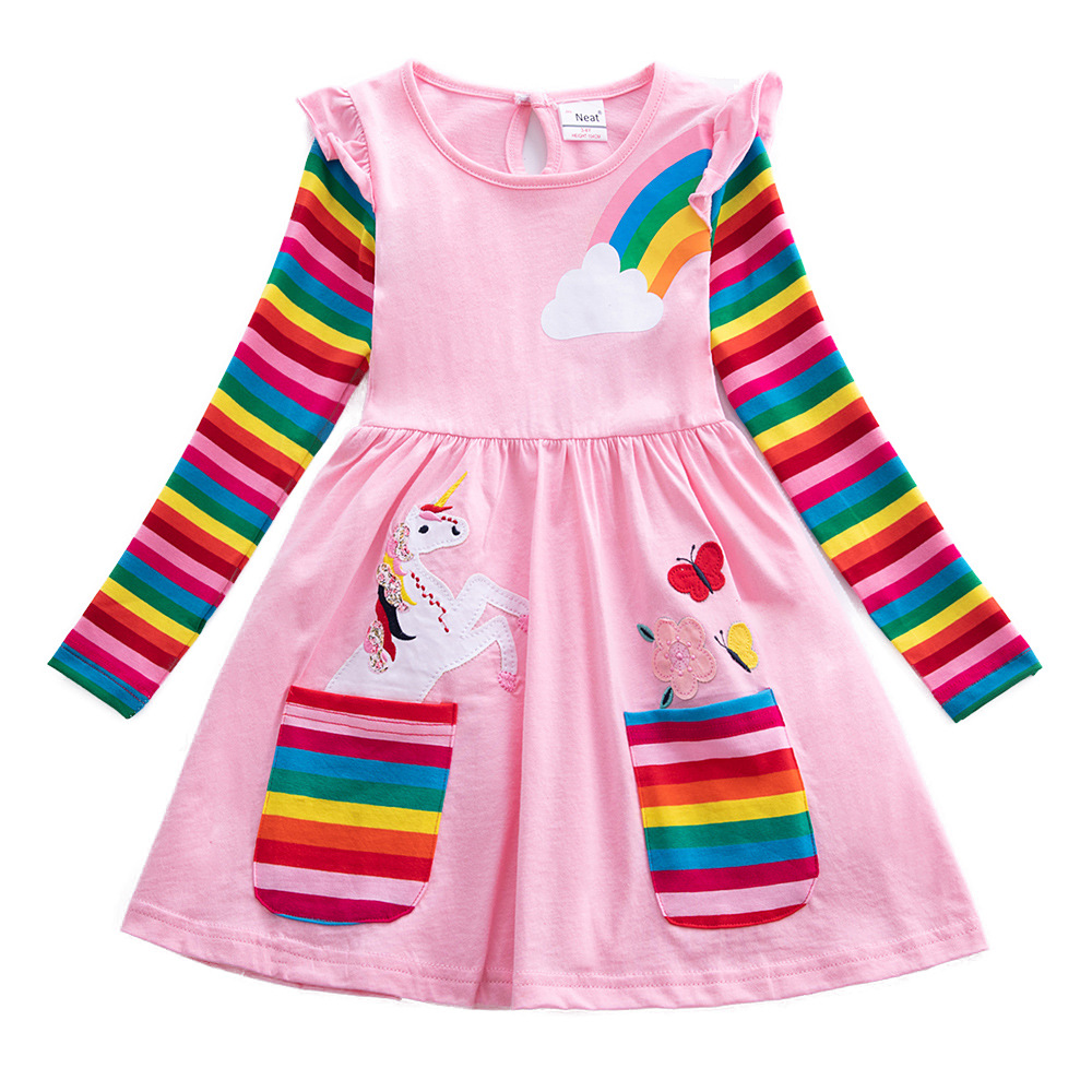 Girls' Long Sleeve Unicorn Dre - огляд і ціна Embroidery Unicorn