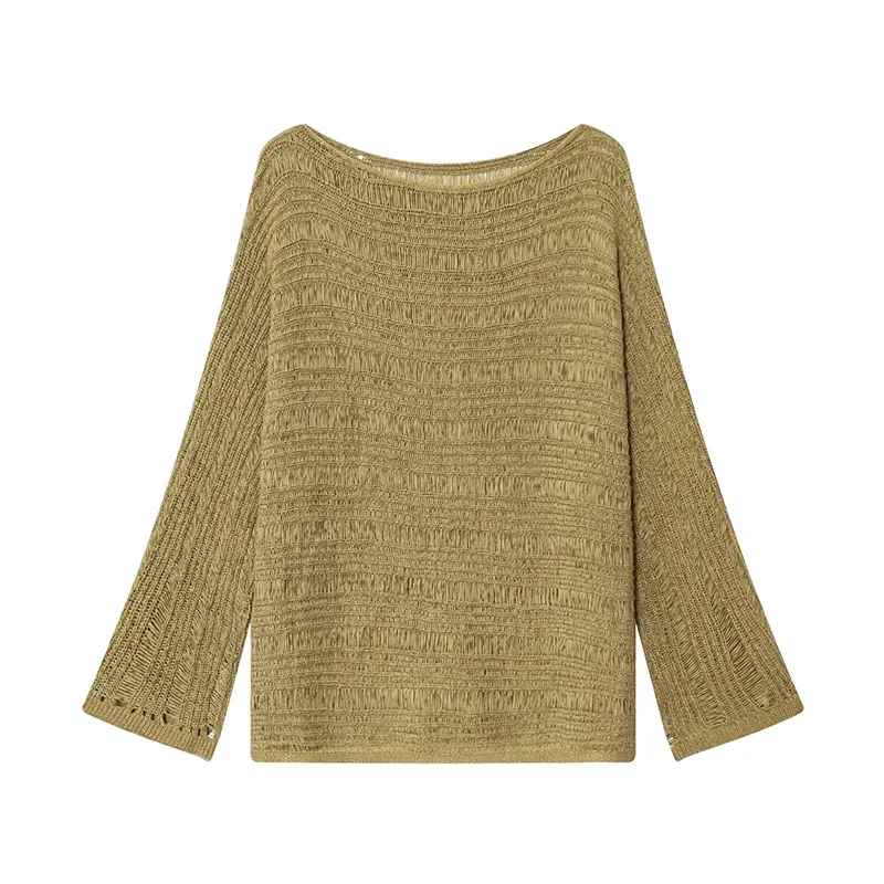 Vintage Boat Neck Knit Sweater - огляд і ціна Embroidery Knit