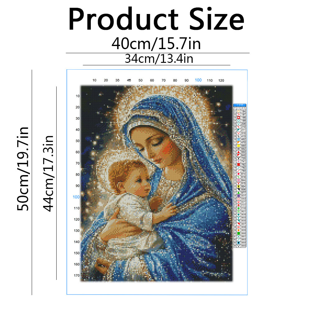 Cross Stitch Virgin Mary Relig - огляд і ціна Embroidery Guide Paper
