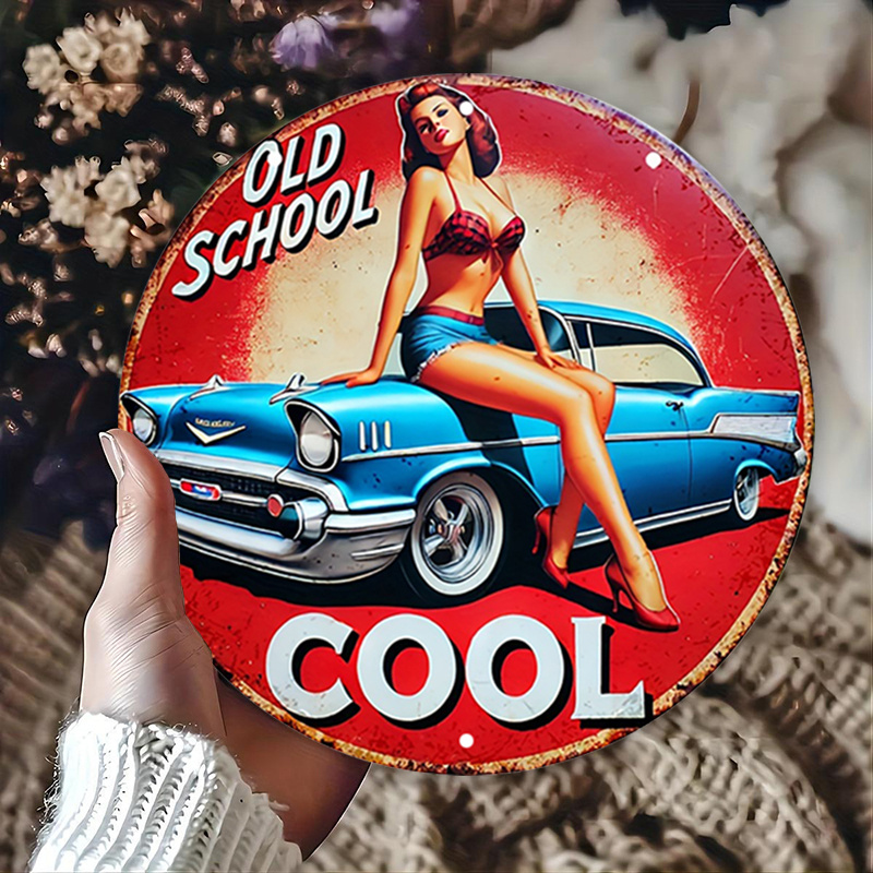 1pc Vintage Pin-Up Car & Cool  - огляд і ціна Embroidery Red